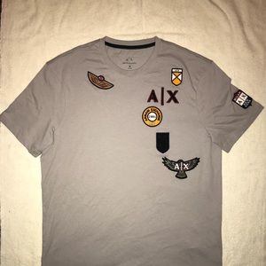 Armani Exchange Men’s Vintage Patch Crew Neck Tee.